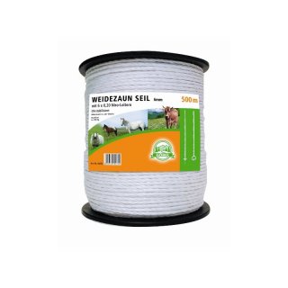 Elektroseil weiß 6 mm, 200 m