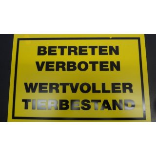 Warntafel Betreten verboten