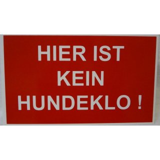 Warntafel Hundeklo