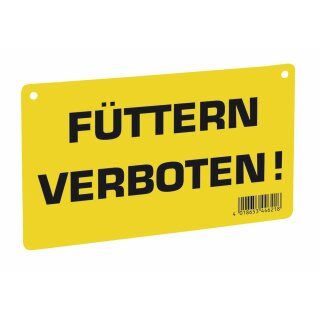 Warntafel "Bitte nicht füttern"