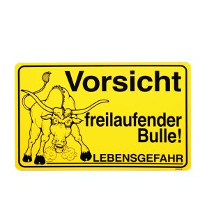 Warntafel "Achtung Bullenweide"