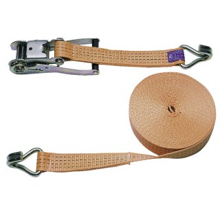 Zurrgurt 2-teilig mit Ratsche 15 m lang; 5 cm breit