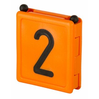 Halsbandnummer Duo "2"  (6 Stück)