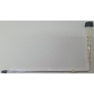 Winkelthermometer aus Glas links -Sonderpreis-